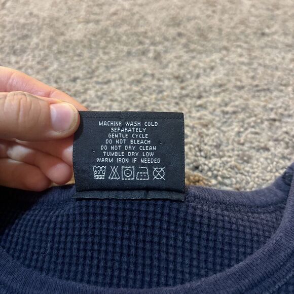 Polo Ralph Lauren Big & Tall Men's‎ Gray Waffle Knit Thermal Flag Logo T-Shirt - Picture 7 of 7